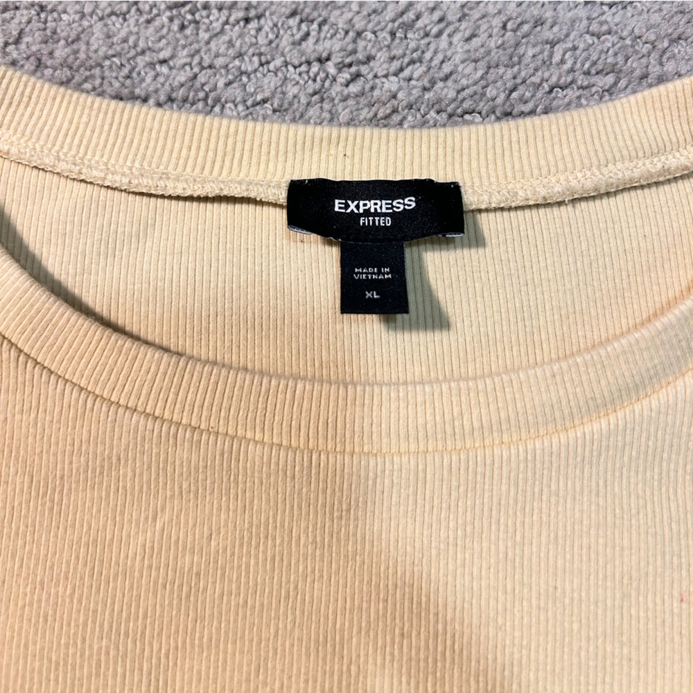 Express Baby Yellow Ribbed Top - Picture 2 of 6